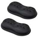 VANKEY 2 Pack Mouse Wrist Rest, Ergonomic Desk Wrist Pad for Mouse, Comfortable Computer Mouse Wrist Support with Memory Foam Fillings, Non-Slip Base (Black)