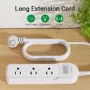 CALIONLTD Outdoor Power Strip Weatherproof - IPX6 Waterproof 24.6ft Extension Cord 3 Widely Outlets Overload Protection Shockproof Flat Plug Wall Mountable for Outdoor Indoor ETL,White