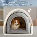 Jiupety 2 in 1 Dog House Indoor, Comfy Cave Bed Covered Dog Bed, Portable House for Medium and Large Dogs, 2XL(35"27"26"), Up to 70 Lb, Grey