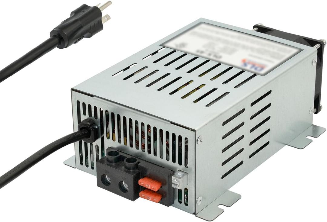 Power Converter with Built-in 3 Stage Smart Battery Charger Replacement for DLS DLS-45 45 Amp 12V RV Battery Charger
