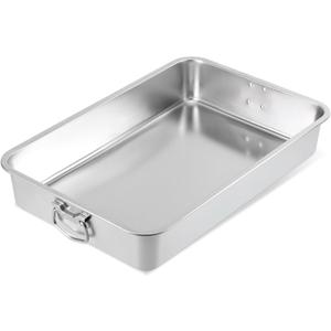 23.5" x 15.5" Stainless Steel Roasting Pan with Handles, Extra Large Turkey Roasting Pan Deep Baking Tray for Oven Heavy Duty Roaster for Turkey, Lasagna, Roasts & Holiday Meals