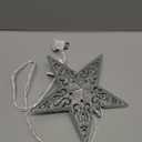 Brizled Star Christmas Tree Topper, 8" Glittered Hollow-Out Tree top Star, Double-Sided 3D Tree Topper with 10 Lights, UL Certified Lighted Xmas Tree Topper for Holiday Christmas Tree Decor, Silver
