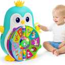Musical Penguin Learning Toys for 1 Year Old Boy Gifts, Educational Baby Toys for 1-3 Year with 5 Themes, Sound & Light, First Word Teaching, 1st First Birthday Boy Girl Gifts for 12-18 Months