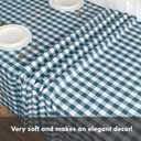 Gingham Buffalo Check 52"x70" Tablecloth 100% Cotton Washable Rustic Rectangle Table Cover Decorative for Gifts, Dining, BBQ, Buffet Parties & Camping - Teal
