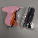 Stitch for Clothes - Handheld Stitch Quick Clothing Fixer - Tagging - Includes 6 Needle, 1000 Black Fasteners & 1000 White Fasteners (Pink/Orange