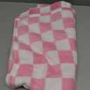 Yurhap Checkered Baby Blanket for Girls Pink Fleece Baby Blankets for Girls Boys, Warmer Comfort Lightweight Bed Blanket for Toddlers Infants or Newborn, 30''x40'', Pink