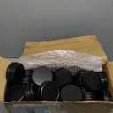 96 Pcs 2 oz Aluminum Tin Jars Containers Metal Leak Proof Cosmetic Tin Jars Containers Round Screw Lids Lip Balm Black Can Empty Refillable Cosmetic DIY Storage(Black)