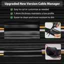16.4ft Cord Cover Floor, Soft PVC Cord Covers for Wires on Floor, Self-Adhesive Floor Cable Cover Cord Hider, Floor Cable Management Cable Protector for Commercial Office Carpet/Floors/Wall Off White