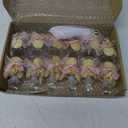 12 Set Holy Water Bottles Catholic Bulk Glass Baptism Favors for Guests Christian Water Container with Floral Organza Bags Bow for Holy Communion Gifts Church Wedding Baptism Decor (Pink, 12)