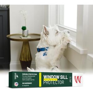 CLAWGUARD Plexiglass Window Sill Protector  Thick Crystal Clear Window Sill Cover & Extender  Window Ledge Protector for Dogs & Cats (35.5in. x 5.25in.)
