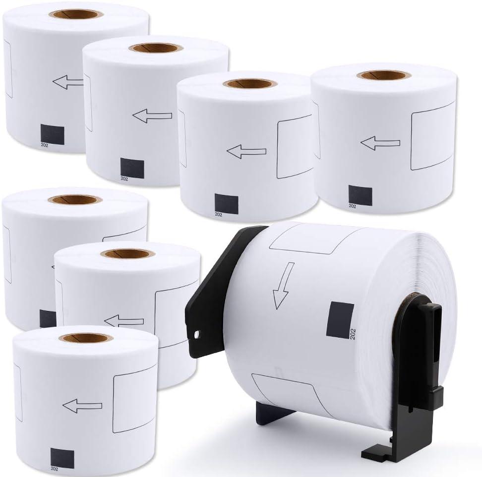 DK-1202 Labels Compatible Brother Die-Cut Shipping Label 62mm x 100mm(2-3/7 x 4 Inches) With One Refillable Cartridge for Brother QL 700 720NW 570 500 Printer and more (300 labels Per Roll, 8 Rolls )