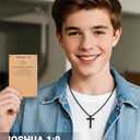 UNGENT THEM Be Strong in Faith  Easter Basket Stuffers 20 Inch Stainless Steel Cross Necklace for Men Teen Boys Christian Christmas Gifts