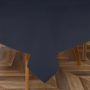 Majestic Giftware PVC Faux Leather Rectangle Tablecloths | (TCE34-54144) Blue Waterproof & Spill Proof Dining Table Cover | Decorative Washable Tablecloth for Home, Kitchen, Party (54X144)