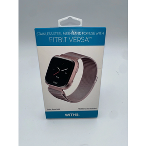 STAINLESS STEEL MESH BAND FOR USE WITH FITBIT VERSA ROSE GOLD - New