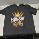 Birthday King with Crown Funny Birthday Party T-Shirt, L
