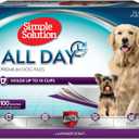 Simple Solution All Day Puppy Training Pads Lavender Scented Leak-Proof Pee Pads for Dogs Disposable and Absorbent for Housebreaking and Indoor Use 23 x 24 Inches 100 Count