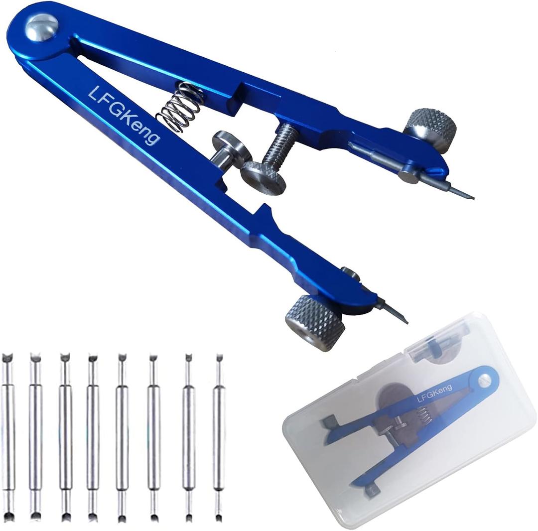 Watch Spring Bar Plier Tool, Spring Bar Tweezer, Watch Band pliers with Robust 8 Alloy Steel Pins, Watch Band Pins Replacement Tool (Blue)
