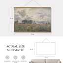 ARPEOTCY Extra Large Vintage Framed Wall Art, 36x54 Inch Farmhouse Retro Watercolor Sky Field Landscape Hanging Wall Art, Large Rustic Canvas Home Decor Aesthetic for Living Room Bedroom Office
