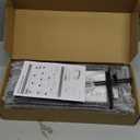 WOPITUES Floating Shelves for Wall Decor Sign, Bathroom Organizers and Storage, Bathroom Shelves Over Toilet with Metal GuardrailBlack