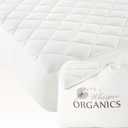 100% Cotton Organic Mattress Pad - Luxury Quilted Mattress Topper Protector Plush & Breathable Machine Washable Design - Fairtrade & GOTS Certified Premium 400GSM Thick with Deep Pocket (Twin)