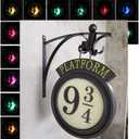 Vintage Platform 9 3/4 Night Light,Hanging 9 Night Light, Home Decor Sign Lights Decoration, Gift for Fans (RGB Remote)
