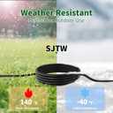 2 Way Power Cord Splitter Cable 6 Ft-3 Prong 1 to 2 Extension Cord-Outlet Saver-Elecan Male to Female Y Splitter Power Extension Cable StripUL Certified SJTW 16 Gauge 13 A/125 VBlack