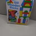 Melissa & Doug Wooden Building Blocks, 100-Piece Set of Sorting & Stacking Toys in 4 Colors and 9 Shapes, Classic Toddler Toys for Girls & Boys Ages 2+ - FSC Certified