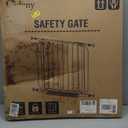 Baby Gate No Drilling, 29"-40" Auto Close Dog Gate Indoor for Doorways & Stairs, Pressure Mounted Adjustable Pet Gate, Easy Walk Through Child Gate for Children & Pets Stroller Friendly, White