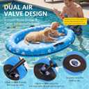 XXL 60"x40" Inflatable Dog Pool Float for Large Dogs - Heavy Duty Pet Raft for Swimming Pool, Lake & Beach - Puncture Proof Dog Floats for Small Medium Dogs Up to 150 lbs (Blue)