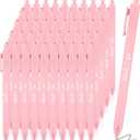 Chiisong 100 Pcs Thank You Pen Bulk Multicolor Ballpoint Pen for Server Employee Appreciation Gift for Coworker Team Office Staff Nurse Teacher Wedding Bridal Baby Shower Party(Pink Color)