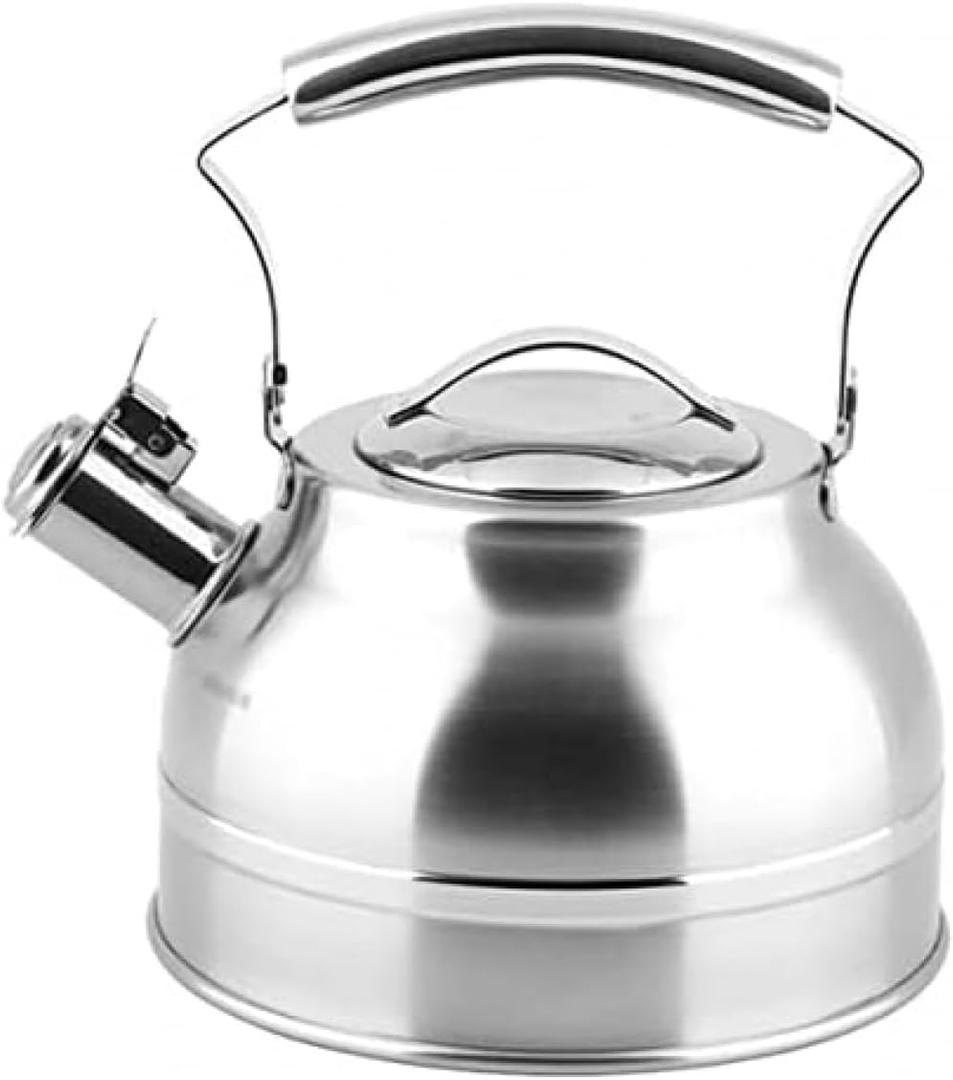 Kettle Stovetop Whistling Tea Kettle 2.2L Stainless Steel Tea Kettle Stovetop Whistling Teakettle Teapot with Ergonomic Handle Large Capacity for Home Tea Kettle Stovetop Teapot