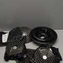 Electric Stove Burner Drip Pans WB31M19(8) WB31M20(6) Electric Stove Top Burner Replacement WB30M1(6") WB30M2(8") Compatible for G-E Hot-point Ken-more General Electric Stove Parts by MIFLUS (Black)