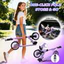 Nattork Kick Scooter for Age 6+ Kids Teens Adults, Max Load 240 LBS, Adjustable Height Foldable with 8" Large Wheels, Anti-Shock Suspension