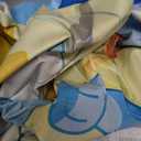 FUNBOY Tanning Pool Lounger Float Yellow & Blue Stripe, XL 72" x 48" with Pillow and Large Cup Holder