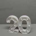 20th Birthday Decoration Light Up Letters, Battery Powered LED Numbers Marquee Number Sign for Sweet 20th Party Home Decor Night Light