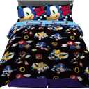 Franco Kids Bedding Super Soft Comforter and Sheet Set, 5 Piece Full Size, Sonic the Hedgehog