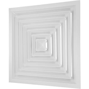 PATIKIL 17" x 17" Square Ceiling Diffuser, Aluminum Square Vent Cover HVAC Ceiling Diffuser for HVAC System Horizontal Flow Duct Industrial Home Office,White,20" x 20" Ducting Opening Size