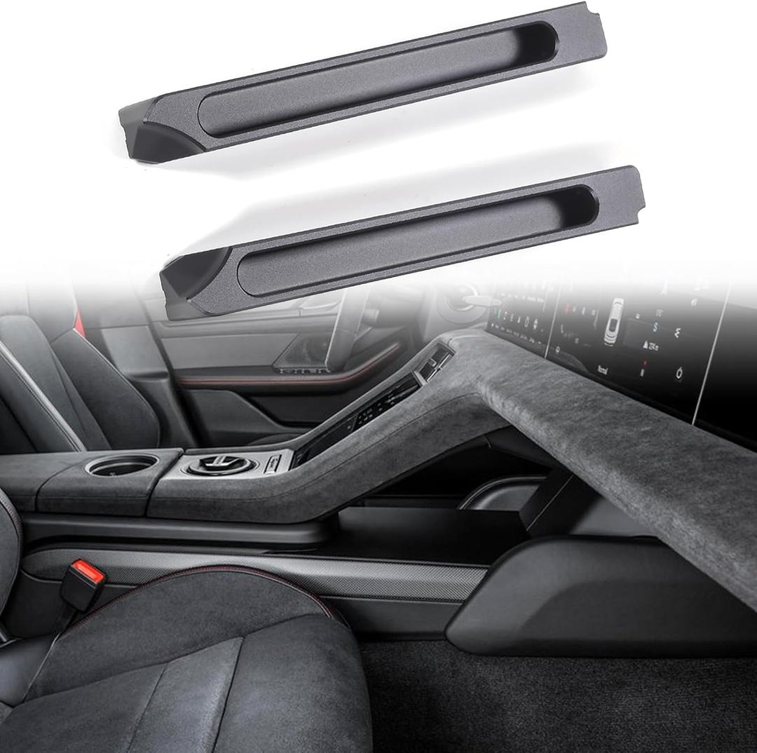 Central Control Storage Box Organizer Compatible with Porsche Taycan 2020 2021 2022 2023, Storage Bar Keeps Things From Flying Around, Upgrade The Storage Package (Short style)