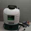 Battery Powered Backpack Sprayer 4 Gallon– No Leak ＆ Padded Straps Electric Weed Sprayers in Lawn and Garden, 100PSI Power Sprayer with 41'' Telescopic Wand and 5 Nozzles, Translucent White