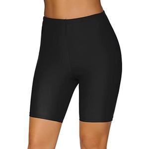 Lecieldusoir Women's Swim Shorts High Waisted Board Shorts UPF 50+ Bathing Trunks Swimsuit Boyshorts Bottoms, Size Large