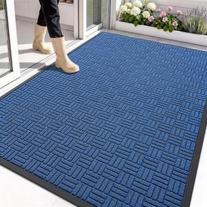 OLANLY Front Door Mat Outside Entrance 71x47, Heavy-Duty Rubber Doormat