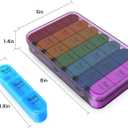 Daviky Weekly Pill Organizer 3 Times a Day, Travel Pill Organizer 3X a Day, Pill Box 7 Day, Daily Pill Box Organizer, Pill Cases Organizers 7 Day, Medicine Organizer to Hold Vitamins and Medication