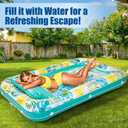 Tanning Pool Floats for Adults with Cup Holder & Pillow, Thick UV-Resistant PVC Portable Float for Backyard, Pool, Lake - Compact Design, Easy Inflation, Durable for Tanning & Relaxation