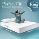Utopia Bedding King Size Mattress Protector Zippered, 100% Waterproof Bed Bug and Dust Mite Proof Mattress Encasement, Absorbent 6 Sided Mattress Cover, White