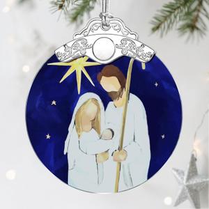 Stained Glass Religious Ornament, Nativity Christmas Ornaments, Christmas Decorations for Tree, Holiday Ornament, Christian Gifts, Religious Gifts, Gift Ideas & Xmas Gift
