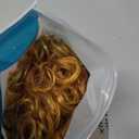 XIUFAXIRUSI XIUFAXIRUSI Short Blonde Curly Wigs for Black Women Ombre Blonde Kinky Curly Side Part Wig Afro Synthetic Short Bob Hair Wig