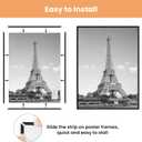upsimples 27x40 in Poster Frame Black 3 Pack, Scratch-Proof Picture Frames 27 x 40 for Photo Gallery - Slide-In Strips, Horizontal or Vertical Wall Mounting