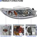 aostirmotor Headlights Assembly Fit for International 4300(2002-2018),Pair Driver (Left Side) and Passenger (Right Side)