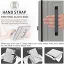 ZtotopCases for Samsung Galaxy Tab S10 Plus Case 2024/ S9 Plus/ S9 FE Plus 5G 12.4 Inch 2023, Premium PU Leather Cover with Hand Strap/Front Pocket/S Pen Holder for Tablet S10+/S9+/S9 FE+, Black