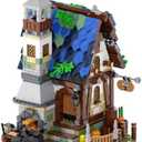 dOvOb Medieval Blacksmith Building Set with LED Light Bricks - 1205 PCS Construction Architecture Model for Adults and Kids